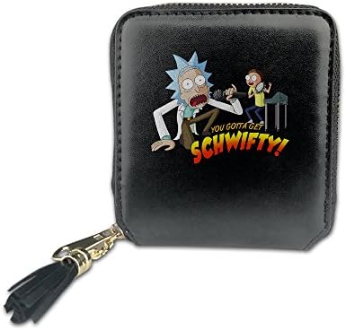 IaYaoo Rick And Morty Women's PU Leather Zipper Wallets