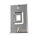Leviton QuickPort Telephone Wall Jack, Stainless Steel, Recessed Port, 4108W-1SP