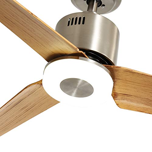 FINXIN Indoor Ceiling Fan Light Fixtures Black Remote LED 54 Ceiling