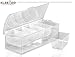 Kleeger Chilled Condiment Server With Lid: 5 Removable Compartments, Bottom Fills With Ice
