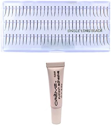 24 Pairs Crème 100% Human Hair Natural Individual Eyelash Extensions #SL ,Free Gift