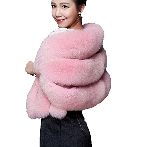 Aurora Bridal Elegent Fur Princess Faux Fur Collar Winter Warm Scarf Pink Aurora Bridal Elegent Fur Princess Faux Fur Collar Winter Warm Scarf Pink