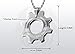 OK-STORE Gear Cog Symbol Metal Necklace, Zinc Alloy Pendant Keychain Stainless Steel Tag Keyring