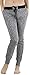 ToBeInStyle Women's Heathered French Terry Jogger Pants -Black/Charcoal- Medium