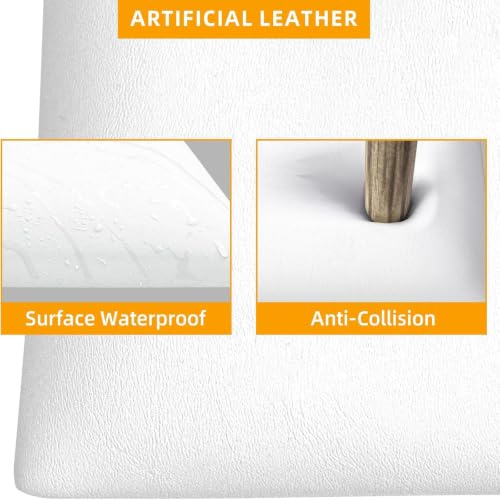 Umedol Anti Collision Wall Padding for Kids, Upholstered 3D Wall Panels | 6 Packs 7.8'' x 15.7'' Peel and Stick Headboard, Self Adhesive Wall Pads for Kids, Bedroom, Living Room, White