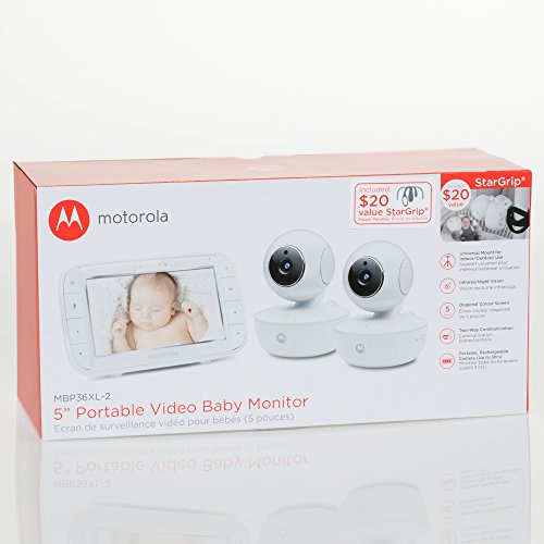 motorola MBP36XL2 Portable Video Baby Monitor, 5inch Color Screen, 2