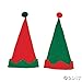 Christmas Elf Hats - Set of 12 Green and Red Hats - Holiday Costumes and Apparel Accessories
