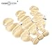 FASHION QUEEN Hair 613 Blonde Hair Bundles, Silk Body Wave Brazilian Virgin Hair, Honey Blonde Unprocessed Human Hair Weave 1 Bundle 100g 21 Inch
