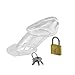 Lock Your Man Up! Male Chastity Device Anti-Masturbate Bird Cage,Transparent,6000