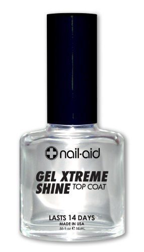 Nail-Aid Gel Xtreme Shine Top Coat, Clear, 0.55 Fluid Ounce