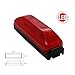 USA Made - TecNiq Red LED Clearance Side Marker Light 1x4 Camper /Trailer Truck (With Black Bracket)