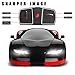 SHARPER IMAGE Miniature Toy RC Italia Sports Car 1:50 Scale Luxury Cars-Inspired Design with LED Headlights & Brake Lights, Red and Black, Long Range 2.4 GHz Frequency Remote Control
