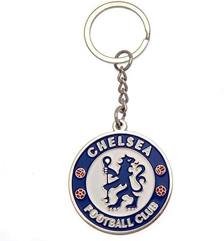 Manchester United – Porte-clés Officiel – Métal – Blason Et Ballon – Taille 40 Mm – Licence Officielle