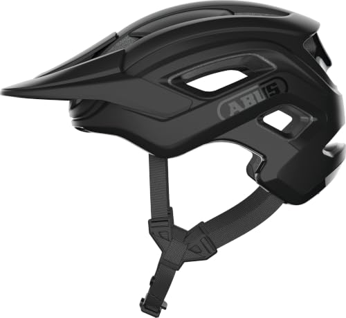 ABUS MTB-Helm Cliffhanger - Fahrradhelm für anspruchsvolle Trails - mit großen Lüftungsöffnungen & TriVider Riemensystem - für Damen und Herren - Schw