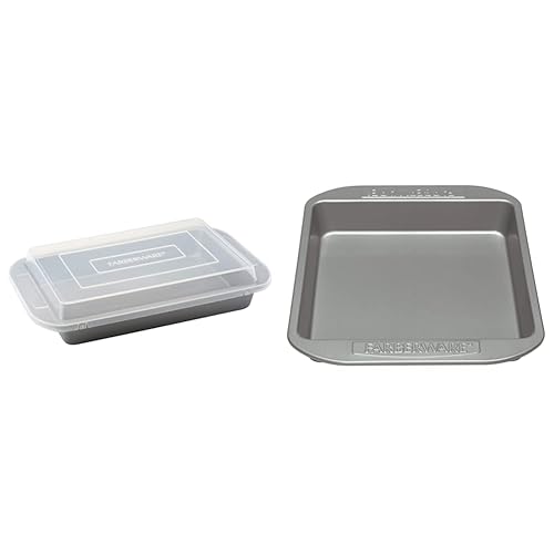 Farberware Nonstick Bakeware Baking Pan With Lid/Nonstick Cake Pan,  Rectangle Inch x 13 Inch, Gray Square Inch, Gray in Oman Whizz  Square