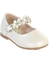 iGirldress Infant Toddler Girls Straps Flower Girls Shoes S125 Ivory Size 8