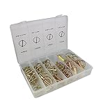 ABN Spring-Loaded Lynch Pin 50-Piece Assortment Kit - L Pin Fastener Set - Boat, Bike, Tractor L-Pins Trailer Hitch Lock