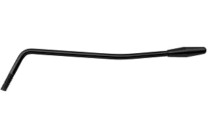 Musiclily Basic Steel 6mm Threaded-In Tremolo Arm Whammy Bar M6 Trem Arm for Strat Style Electric Guitar,Black with Black Tip