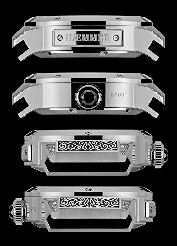 HMMER-Magical-Damen-Armbanduhr-Analog-Automatik-aus-Edelstahl-mit-Kalbslederarmband