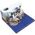 Tastefully 3D Memo Pad, 1Pc 160 Sheets Carving Art Notepad DIY Sticky Post Creative Stickers Papers Card Craft Treehouse Building Castle Dragon for Office/Reading Room/Studio (Potter Magic Castle)