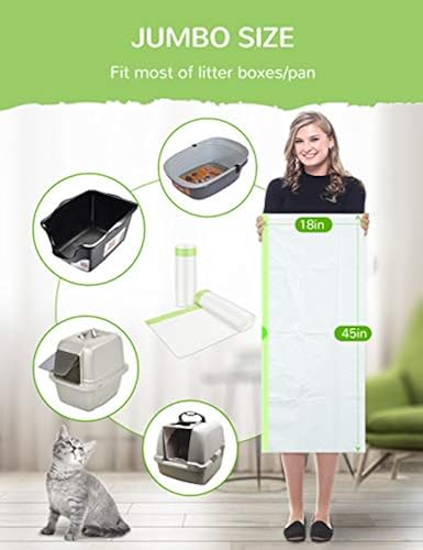 PETOCAT Litter Box Liners, 28 Count Giant Jumbo Cat Litter Pan