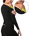 HAMACTIV Neoprene Hot Sweat Sauna Body Shapers T-Shirts with Zipper Slimming Tank Top Vest Weight Loss Gym Yoga Sports Vest Hot Thermo Fitness Anti-Cellulite (Sweat Long Sleeve T Shirts, XL)