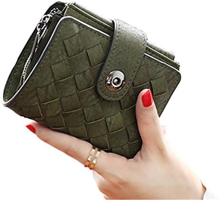 A5juznjanm Luxury Women Short Wallets Vintage Small Wallet Women Zipper Roomy Female Coin Purse Girl Wallet Purse 5N12-16 green