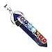 BEADNOVA 7 Chakra Synthetic Lapis Lazuli Gemstone Necklace Hexagonal Healing Pendant Necklace Stainless Steel Chain 18 Inches