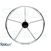 SeaLux-Marine-Boat-Black-2-58-INCH-PLASTIC-BOAT-CENTER-STEERING-WHEEL-CAP-for-Boat-Destroyer-Steel-Wheels