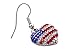 cocojewelry USA US American Flag Patriotic Red Blue Heart Earrings Jewelry (Hook)