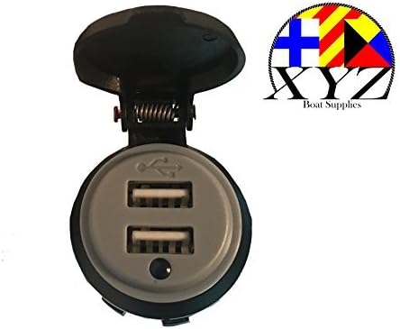 XYZ Boat Supplies Dual USB Charger Socket for Boat/Rv/Car/Motor-Home
