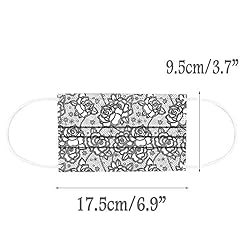 50 Pack Lace Pattern Disposable Face_Masks with 3