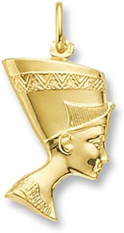 9ct Gold Nefertiti Pendant On A Belcher Necklace