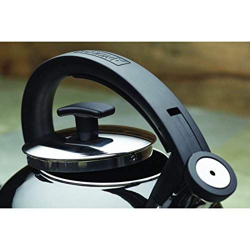 Anolon Allume Teakettles 2-Quart Enamel on Steel Teakettle, Onyx