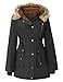 GRACE KARIN Womens Hooded Fleece Line Coats Parkas Faux Fur Jackets with Pockets