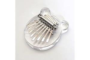 SLDHR Mini 8 Keys Kalimba Thumb Piano, Portable Marimba Music Thumb Piano Pendant with Lanyard, A Unique Gift for Children, Adults and Beginners (Little bear), B12-1