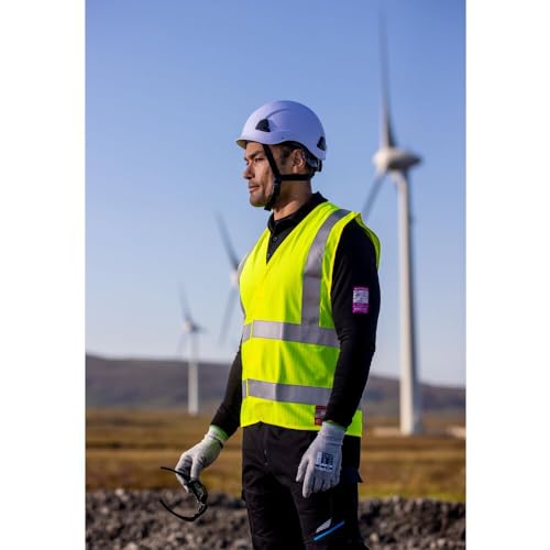 Portwest PS53 Safety Hard Hat - Height Endurance Lightweight Construction Safety Helmet Unvented ABS Shell with 6 Point Harness