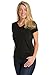 Fishers Finery Women's Ecofabric Short Sleeve V-Neck Tee; Relaxed Fit - New Fabric (Black, M)