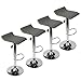 Puluomis Set of 4 Adjustable Swivel Barstools, PU Leather with Chrome Base, Gaslift Pub Counter Chairs,Grey
