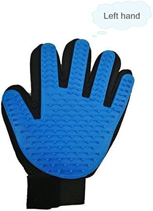 MeetWin Pet Grooming Hair Remover Glove, Soothing Deshedding Brush with Five Fingers Design, Pet-Friendly Fur Remover Mitt, Perfect for Dogs and Cats, Fits Your Left Hand.