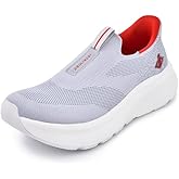 JACKSHIBO Mens Slip in Free up Hands Shoes Wide Toe Box Arch Support Orthopedic Walking Sneakers Cushioned Thick Zero Drop Sole Metatarsal Pads