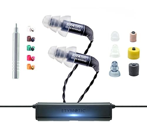 Etymotic Research ER4SR with Etymotion Wireless Bluetooth Cable, Damper  Tuning Kit Universal Tip Kit Studio Reference Precision Matched in-Ear 