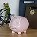 KNRAGHO Pink Piggy Bank,Ceramic Money Piggy Bank Kids