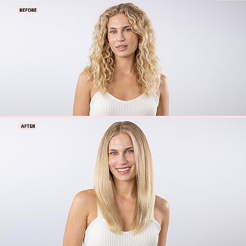 L'ANGE HAIR Le Titane Titanium Flat Iron | Hair Straightener with Curved Edges for Versatile Styling | Dual Voltage Flat Iron with Infrared Heat & Adjustable Temperature | 1.25
