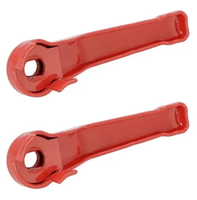 cyclingcolors 2 x Lever Handle for Ball Valve, red Lever, Steel Water tap, Single Lever Handle, Shut-Off Valve, Ball Drain Valve, 3/8 inch