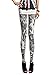 JOLLYCHIC Women's Skull Print Design Bodycon Leggings Workout Yoga Tights S