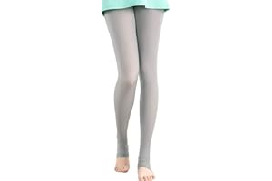KINGZHUO Women Elastic Leg Socks Golf Sun Protection Golf Pants Cool Ice Silk Panty Sport Leggings Cooling Socks for Golf Tennis & Outdoor Sports Comfortable (Gray)