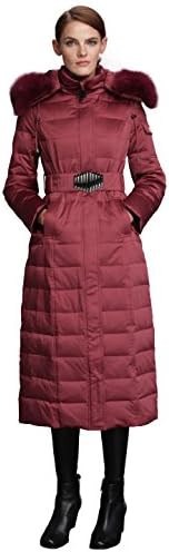 Fast Sister Women's Stylish Goose Down Jackets Down Coats Parka Fox Fur Collar -XL Red