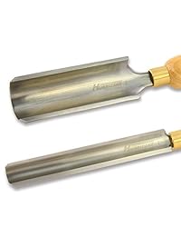 Huracán Herramientas de inflexión, woodturning Gubia de desbaste de dos piezas Set, 2 inches gouge y 1 inches gouge, acero de alta velocidad