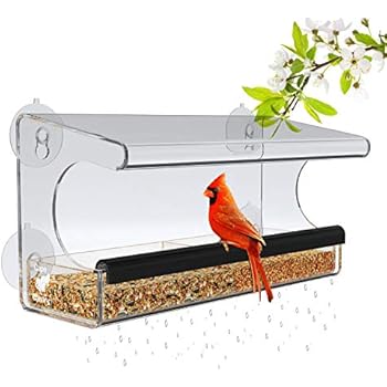Amazon Com Gkanmore Clear Acrylic Bird Feeder Outdoor Window